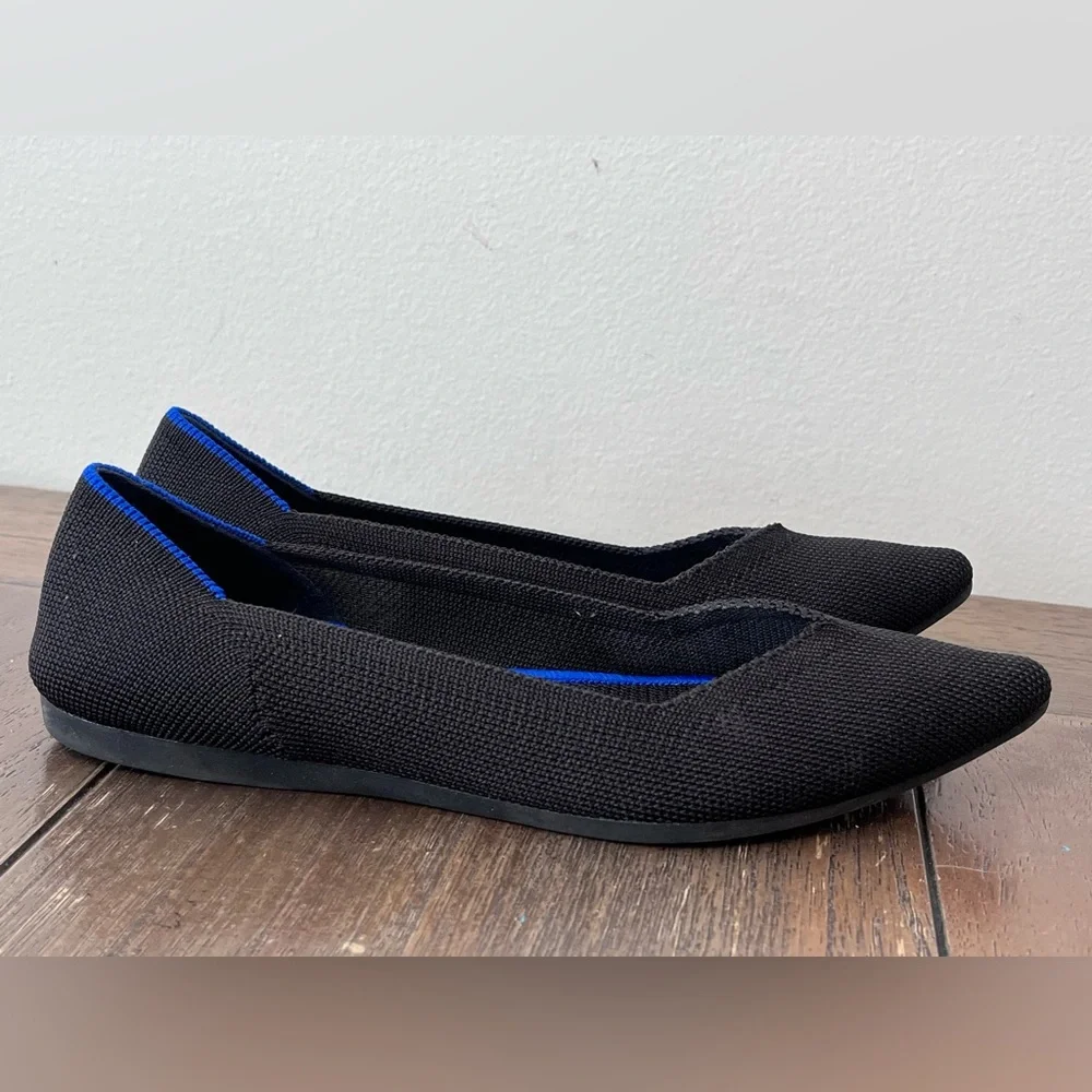 Rothy’s The Point Black Flats Womens size 6.5 - Picture 8 of 10